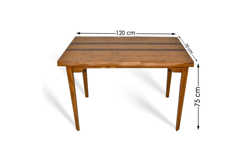 Kaitum Matbord 120 cm - Mörkbrun - Matbord & köksbord