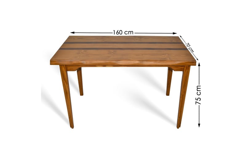 Kaitum Matbord 160 cm - Natur/Ljusbrun - Matbord & köksbord