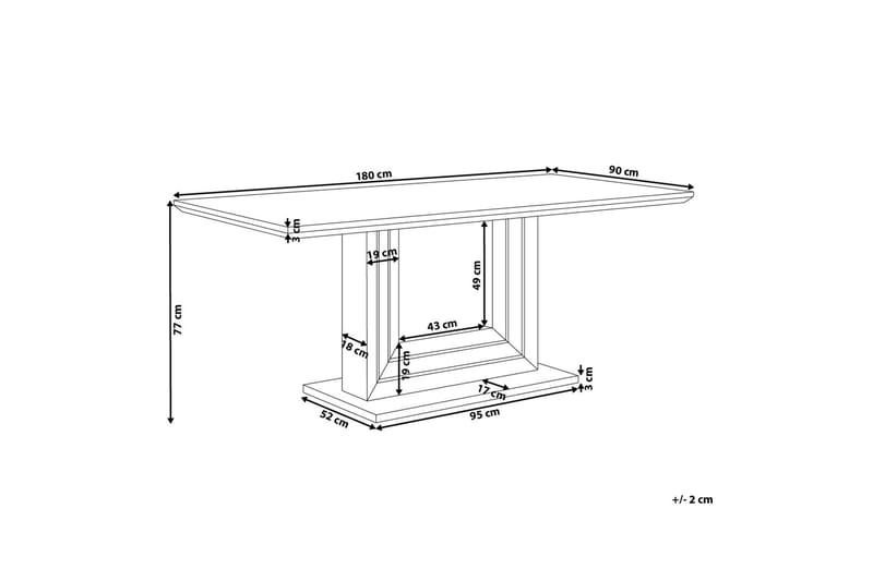 Kalona Matbord 90 cm - Vit - Möbler - Bord & matgrupper - Matbord & köksbord