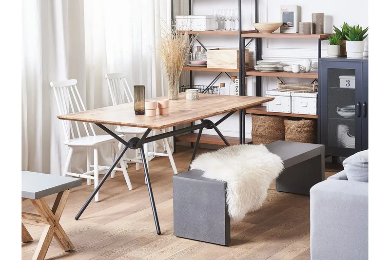 Katham Matbord 160 cm - Natur/Svart - Möbler - Bord & matgrupper - Matbord & köksbord