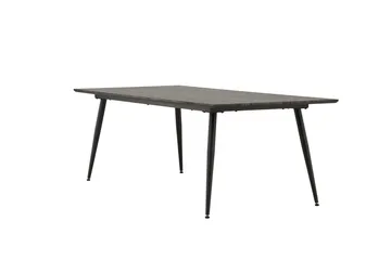 Keholmen Stort Rektangulärt Matbord 220 cm med Valnöts- och Metallutseende - Brun - Möbler - Bord & matgrupper - Matbord & köksbord