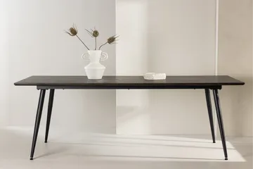 Keholmen Stort Rektangulärt Matbord 220 cm med Valnöts- och Metallutseende - Brun - Möbler - Bord & matgrupper - Matbord & köksbord