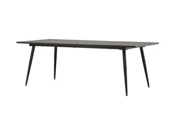 Keholmen Stort Rektangulärt Matbord 220 cm med Valnöts- och Metallutseende - Brun - Möbler - Bord & matgrupper - Matbord & köksbord
