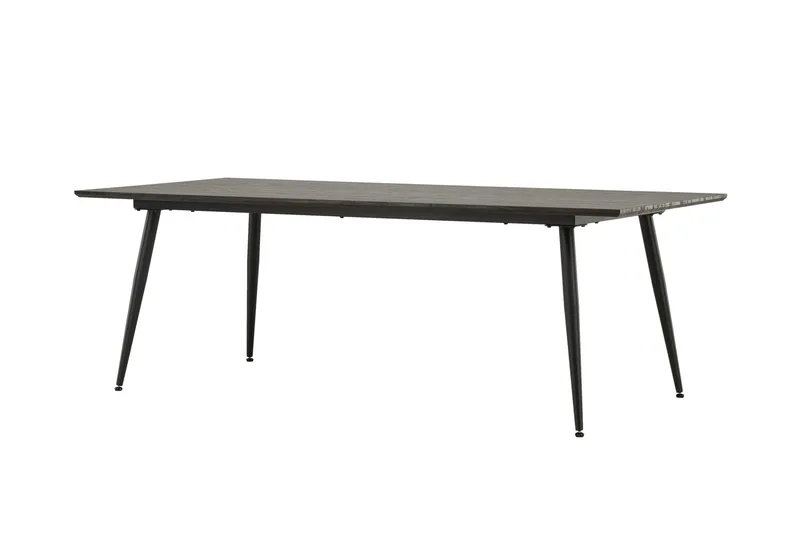 Keholmen Stort Rektangulärt Matbord 220 cm med Valnöts- och Metallutseende - Brun - Möbler - Bord & matgrupper - Matbord & köksbord