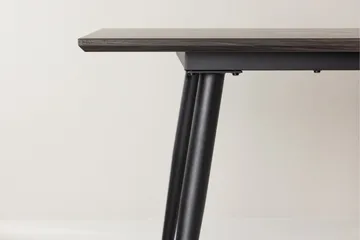 Keholmen Stort Rektangulärt Matbord 220 cm med Valnöts- och Metallutseende - Brun - Möbler - Bord & matgrupper - Matbord & köksbord