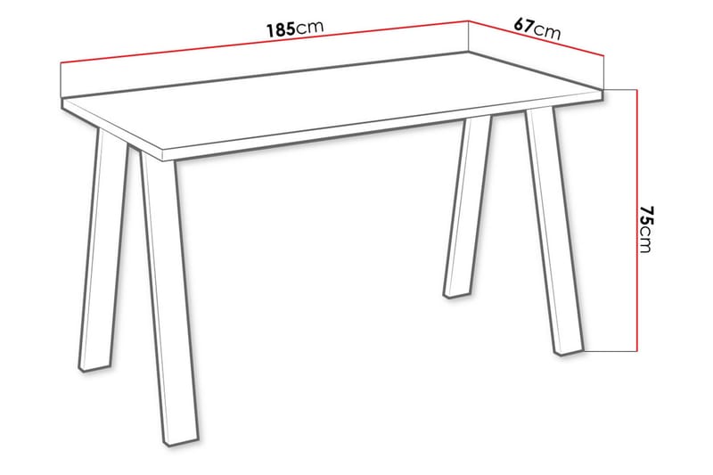Kleos Matbord 185 cm - Vit/Svart - Möbler - Bord & matgrupper - Matbord & köksbord