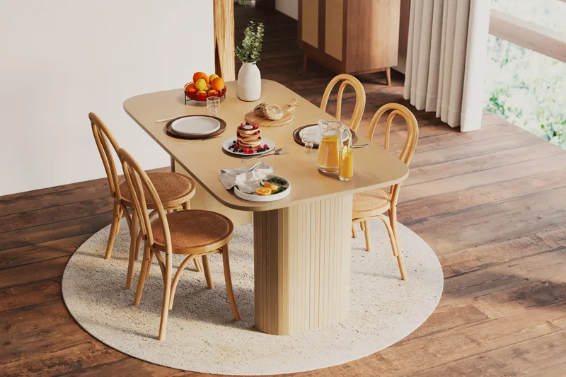 Kopparbo Matbord 160 cm - Ljust vitlaserat ekträ - Möbler - Bord & matgrupper - Matbord & köksbord