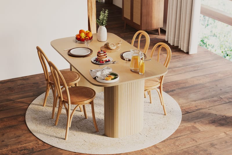 Kopparbo Matbord 160 cm - Ljust vitlaserat ekträ - Möbler - Bord & matgrupper - Matbord & köksbord