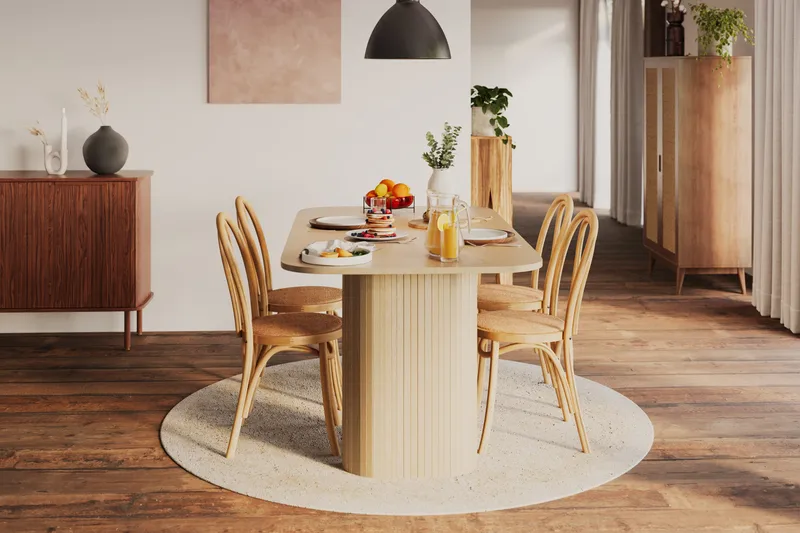 Kopparbo Matbord 160 cm - Ljust vitlaserat ekträ - Möbler - Bord & matgrupper - Matbord & köksbord