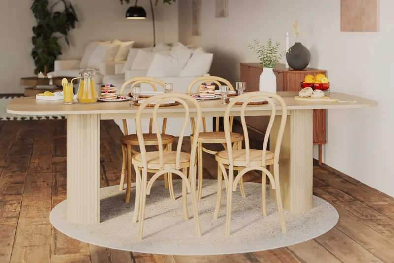 Kopparbo Matbord 240 cm - Ljust vitlaserat ekträ - Möbler - Bord & matgrupper - Matbord & köksbord