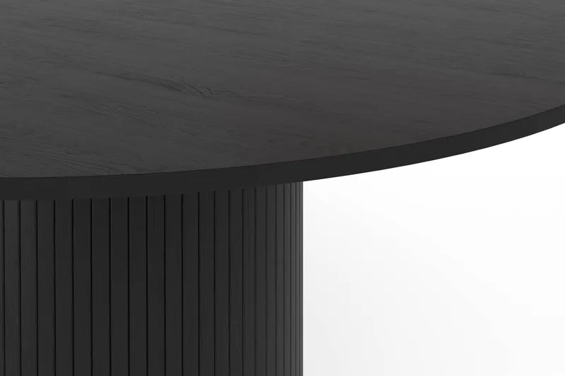 Kopparbo Runt Matbord 150 cm - Svart Trä / Ribbad - Möbler - Bord & matgrupper - Matbord & köksbord