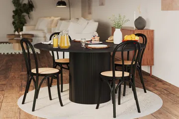 Kopparbo Runt Matbord 150 cm - Svartlaserad ek - Möbler - Bord & matgrupper - Matbord & köksbord