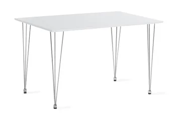 Kronblom Rektangulärt Matbord 120 cm i Trä med Metallutseende - Vit - Möbler - Bord & matgrupper - Matbord & köksbord