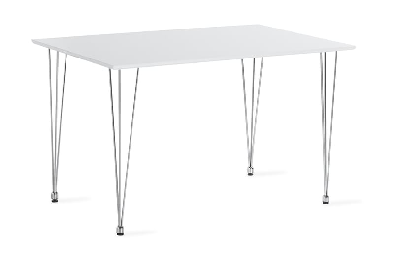 Kronblom Rektangulärt Matbord 120 cm i Trä med Metallutseende - Vit - Möbler - Bord & matgrupper - Matbord & köksbord