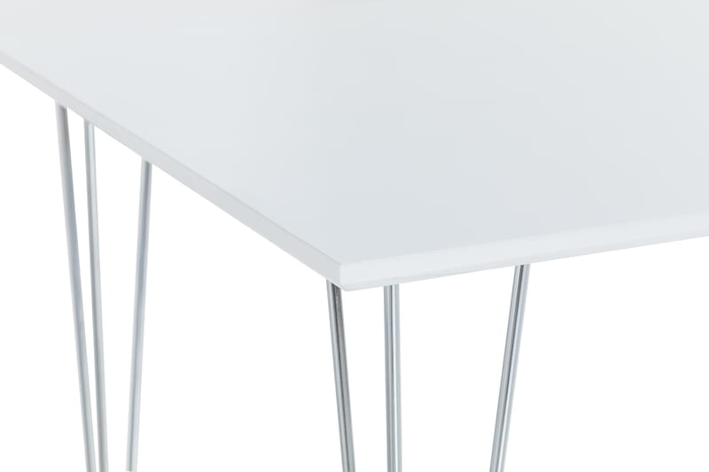 Kronblom Rektangulärt Matbord 120 cm i Trä med Metallutseende - Vit - Möbler - Bord & matgrupper - Matbord & köksbord