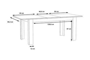 Kulatas Förlängningsbart Matbord 160 cm - Brun - Möbler - Bord & matgrupper - Matbord & köksbord