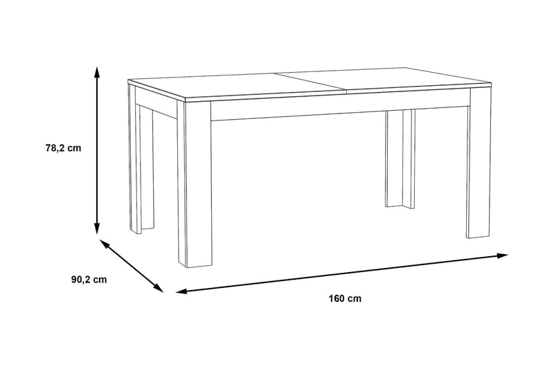 Kulatas Förlängningsbart Matbord 160 cm - Brun - Möbler - Bord & matgrupper - Matbord & köksbord