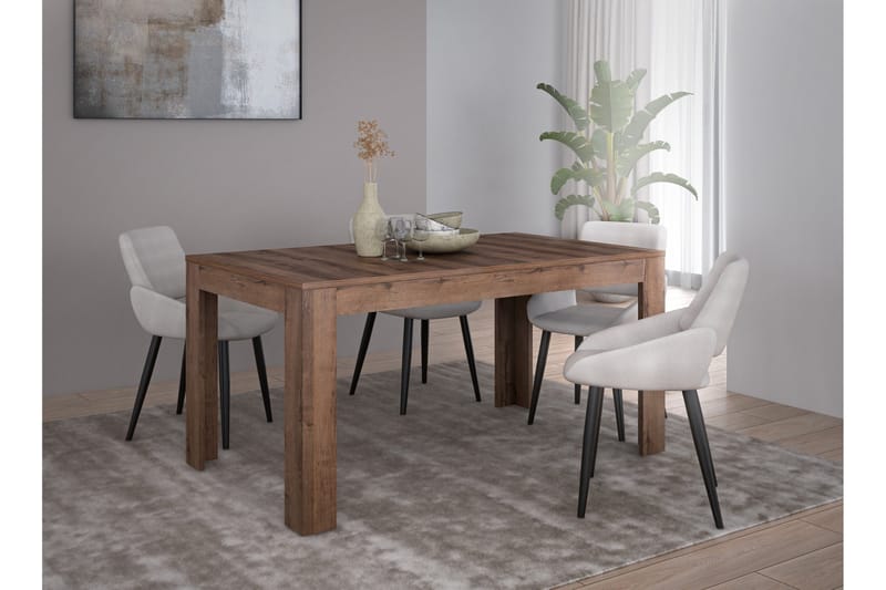 Kulatas Förlängningsbart Matbord 160 cm - Brun - Möbler - Bord & matgrupper - Matbord & köksbord