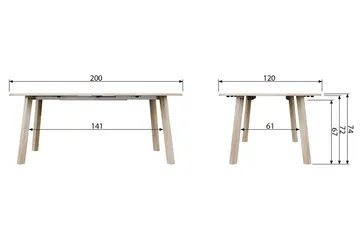 Lange Jan Förlängningsbart Matbord 120 cm Rund - Ek - Möbler - Bord & matgrupper - Matbord & köksbord