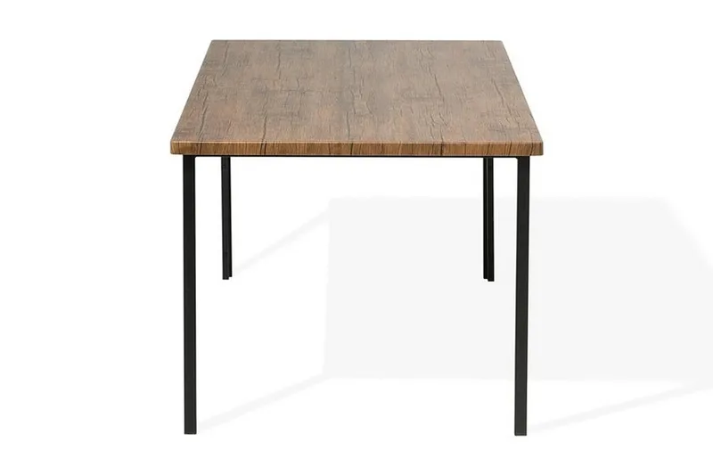 Laredo Rektangulärt Matbord 150 cm i Metall med Valnötsutseende - Mörkbrun - Möbler - Bord & matgrupper - Matbord & köksbord
