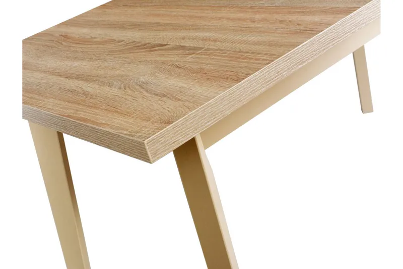 Lavona Utdragbart Rektangulärt Matbord 140 cm i Trä med Ekutseende - Beige - Möbler - Bord & matgrupper - Matbord & köksbord