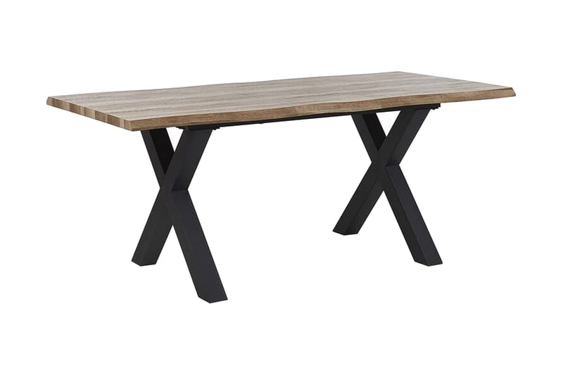 Lawtey Matbord 180 cm Förlängningsbart - Ljus Trä/Svart - Matbord & köksbord - Klaffbord & Hopfällbart bord
