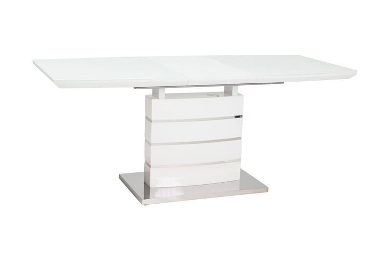 Leonaia Förlängningsbart Matbord 140 cm - Glas/Vit - Matbord & köksbord
