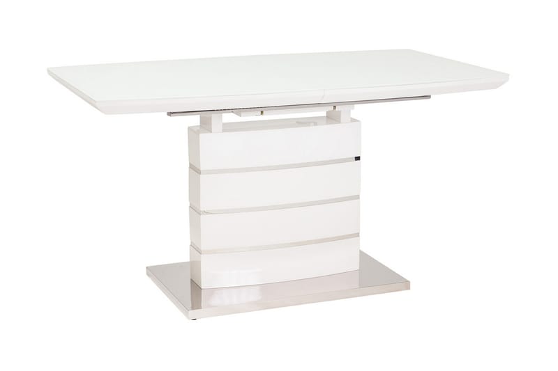 Leonaia Förlängningsbart Matbord 140 cm - Glas/Vit - Möbler - Bord & matgrupper - Matbord & köksbord
