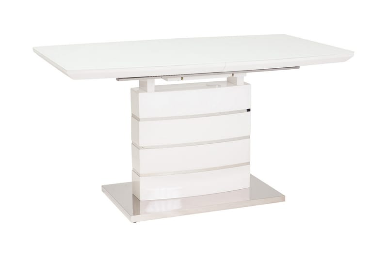 Leonaia Förlängningsbart Matbord 140 cm - Glas/Vit - Matbord & köksbord