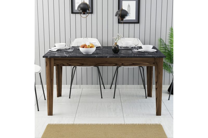 Lissione Matbord 145x88 cm Brun/Svart - Hanah Home - Möbler - Bord & matgrupper - Matbord & köksbord