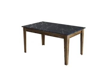 Lissione Matbord 145x88 cm Brun/Svart