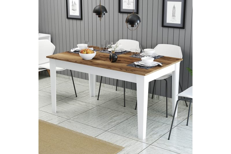 Lissione Matbord 145x88 cm Brun/Vit - Hanah Home - Möbler - Bord & matgrupper - Matbord & köksbord