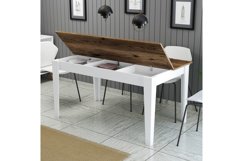 Lissione Matbord 145x88 cm Brun/Vit - Hanah Home - Möbler - Bord & matgrupper - Matbord & köksbord