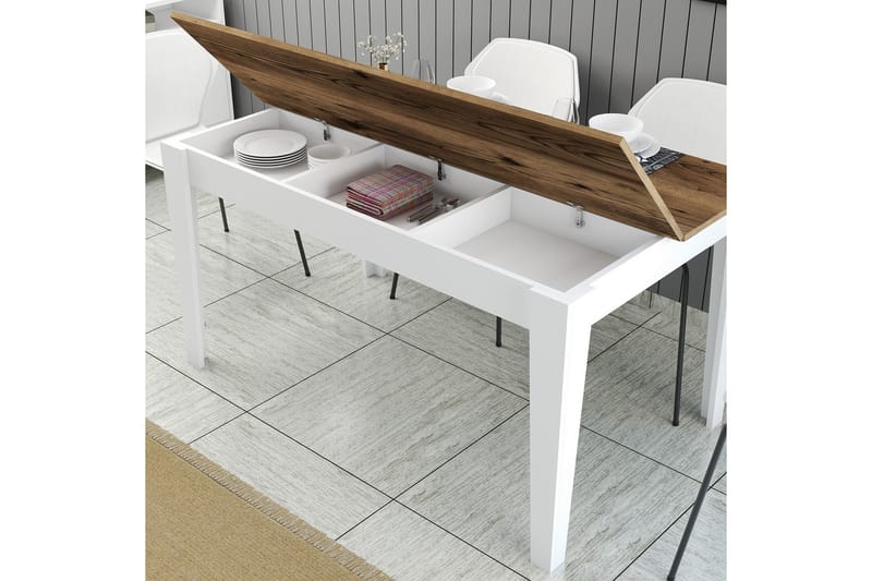 Lissione Matbord 145x88 cm Brun/Vit - Hanah Home - Möbler - Bord & matgrupper - Matbord & köksbord