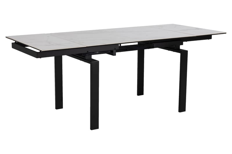 Lucksom Matbord 200 cm - Glas/Vit/Matt Svart - Möbler - Bord & matgrupper - Matbord & köksbord