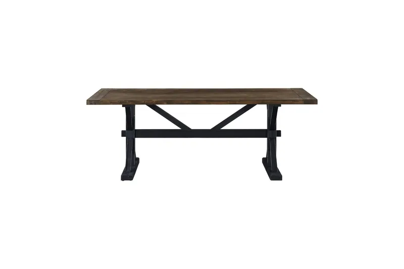 Lyon Förlängningsbart Matbord 6 personer - Utdragbart plankbord 200 cm - Natur/Svart - Möbler - Bord & matgrupper - Matbord & köksbord