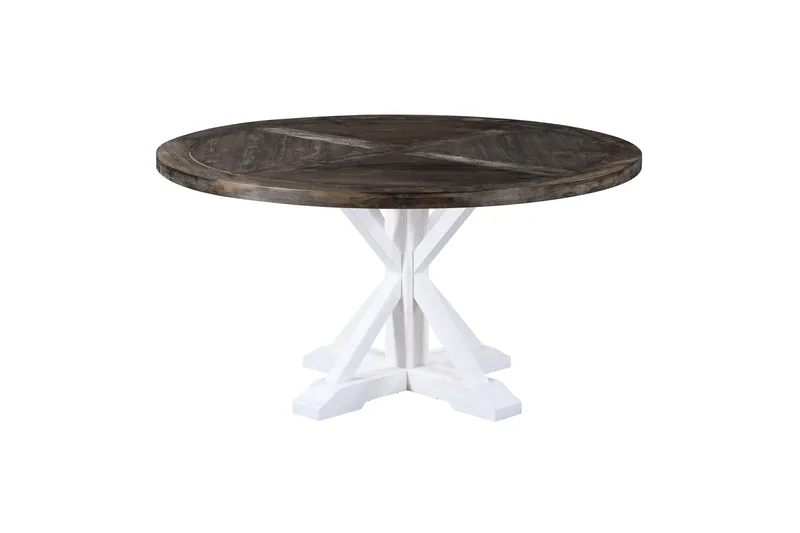 Lyon Matbord 150 cm Runt - Natur/Vit - Möbler - Bord & matgrupper - Matbord & köksbord