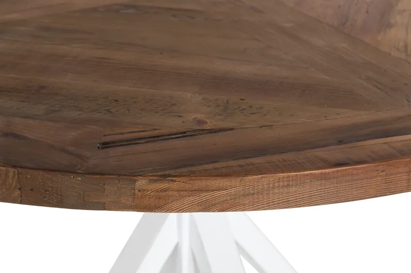 Lyon Vintage Matbord 120 cm Rund - Natur/Vit - Möbler - Bord & matgrupper - Matbord & k öksbord