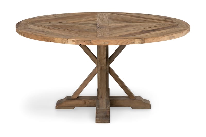 Lyon Vintage Runt Matbord 150 cm för 6 personer, Vintage / Alm / Trä