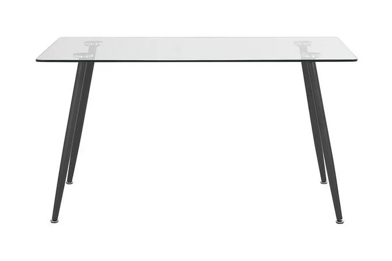 Maceys Matbord 140 cm, Glas/Svart