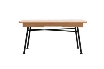 Makwana Utdragbart Rektangulärt Matbord 160 cm i Trä med Metallben - Natural - Möbler - Bord & matgrupper - Matbord & köksbord
