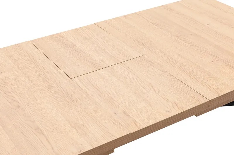 Makwana Utdragbart Rektangulärt Matbord 160 cm i Trä med Metallben - Natural - Möbler - Bord & matgrupper - Matbord & köksbord