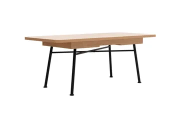 Makwana Utdragbart Rektangulärt Matbord 160 cm i Trä med Metallben - Natural - Möbler - Bord & matgrupper - Matbord & köksbord