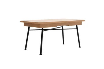 Makwana Utdragbart Rektangulärt Matbord 160 cm i Trä med Metallben - Natural - Möbler - Bord & matgrupper - Matbord & köksbord