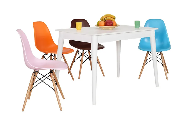 Matbord 110 cm - Vit - Möbler - Bord & matgrupper - Matbord & köksbord