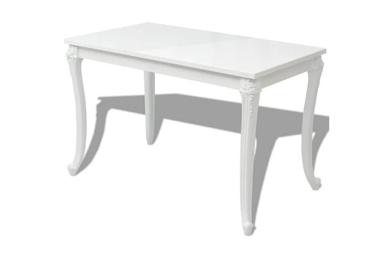 Matbord 116x66x76 cm vit högglans - Vit - Möbler - Bord & matgrupper - Matbord & köksbord
