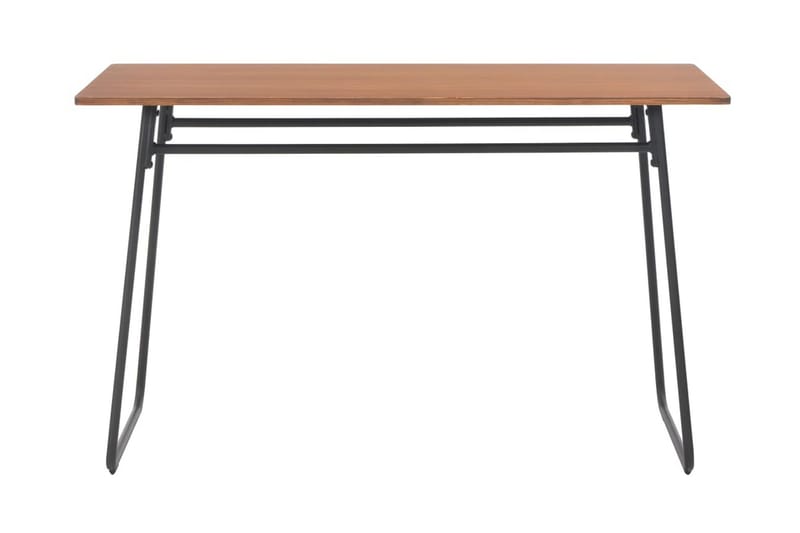 Matbord 120x60x73 cm massiv plywood stål brun - Brun - Matbord & köksbord