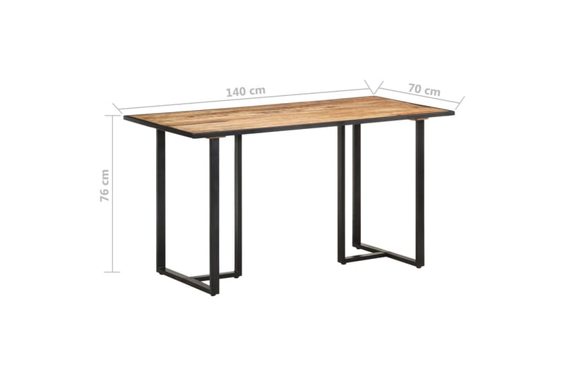 Matbord 140 cm grovt mangoträ - Brun - Möbler - Bord & matgrupper - Matbord & köksbord