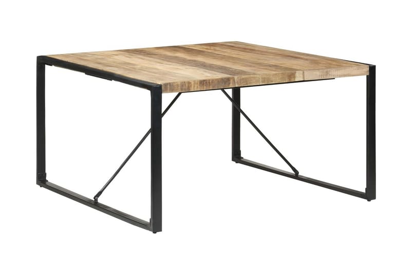 Matbord 140x140x75 cm grovt mangoträ - Brun - Möbler - Bord & matgrupper - Matbord & köksbord