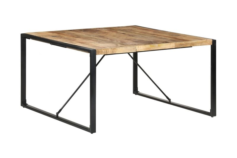 Matbord 140x140x75 cm grovt mangoträ - Brun - Möbler - Bord & matgrupper - Matbord & köksbord